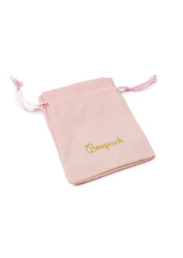 Bolsa textil suede color rosa empolvado para joyería y bisutería 95x120 mm S-302-RE