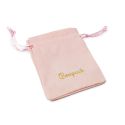 Faux suede pouch for jewelry, powder pink 95 x 120 mm S-302-RE