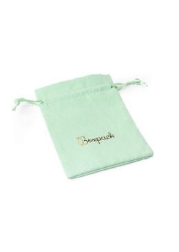 Bolsa textil suede color aguamarina para joyería y bisutería 95x120 mm S-302-AQ