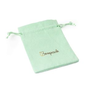 Sacchetto effetto camoscio per gioielli, acquamarina 95 x 120 mm S-302-AQ