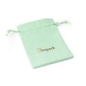 Pochette en suédine pour bijoux, aigue-marine 95 x 120 mm S-302-AQ