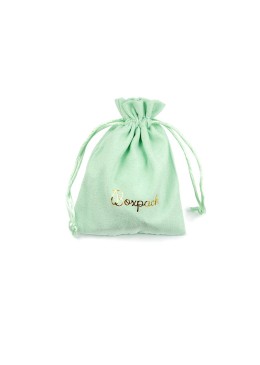 Bolsa textil suede color aguamarina para joyería y bisutería 95x120 mm S-302-AQ