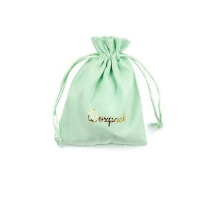 Bolsa textil suede color aguamarina para joyería y bisutería 95x120 mm S-302-AQ