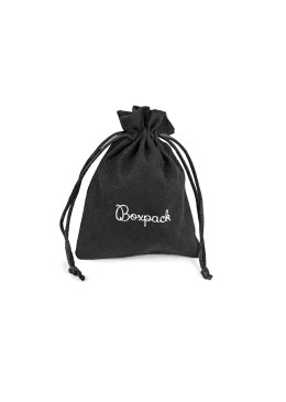 Bolsa textil suede color negro para joyería y bisutería 95x120 mm S-302-N