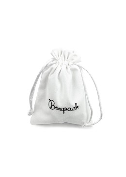 Bolsa textil suede color blanco para joyería y bisutería 105x145 mm S-303-B