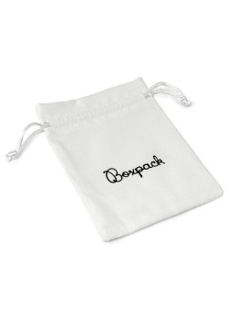 Bolsa textil suede color blanco para joyería y bisutería 105x145 mm S-303-B