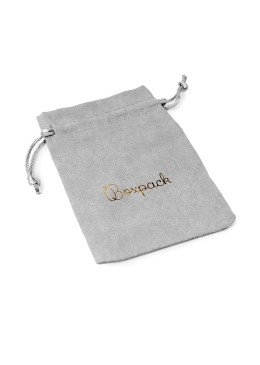 Bolsa textil suede color gris para joyería y bisutería 105x145 mm S-303-G