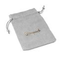 Bolsa textil suede color gris para joyería y bisutería 105x145 mm S-303-G