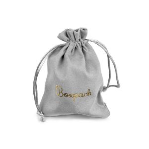 Sacchetto effetto camoscio per gioielli, grigio 105 x 145 mm S-303-G
