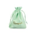 Schmuckbeutel aus Velourslederimitat in Aquamarin 105 x 145 mm S-303-AQ