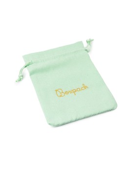 Bolsa textil suede color aguamarina para joyería y bisutería 105x145 mm S-303-AQ