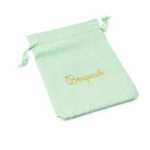 Sacchetto effetto camoscio per gioielli, acquamarina 105 x 145 mm S-303-AQ