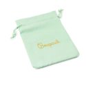 Schmuckbeutel aus Velourslederimitat in Aquamarin 105 x 145 mm S-303-AQ
