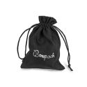 Faux suede pouch for jewelry, black 105 x 145 mm S-303-N