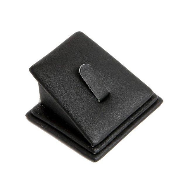 Schwarzes Ring-Display aus Kunstleder DP-2-N
