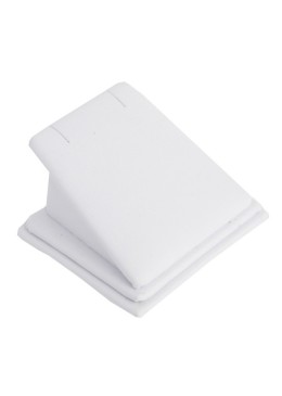 Expositor blanco de polipiel para pendientes o colgante de joyería, bisutería y joyas DP-3-B