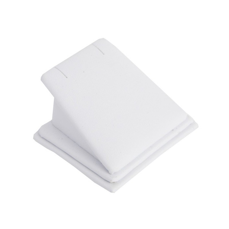 Expositor blanco de polipiel para pendientes o colgante de joyería, bisutería y joyas DP-3-B