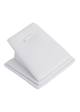 Expositor blanco de polipiel para colgante de joyería, bisutería y joyas DP-4-B