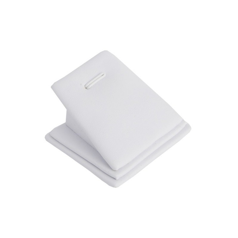 Expositor blanco de polipiel para colgante de joyería, bisutería y joyas DP-4-B