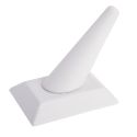 Expositor blanco de polipiel para anillo de joyería, bisutería y joyas DP-5-B