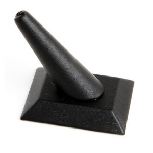 Présentoir à bagues en simili-cuir noir DP-5-N