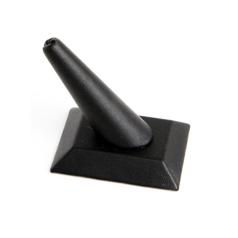 Expositor negro de polipiel para anillo de joyería, bisutería y joyas DP-5-N