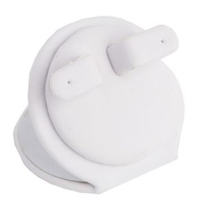 Espositore in similpelle per orecchini, bianco DP-6-B