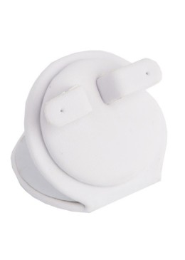 Expositor blanco de polipiel para pendientes de joyería, bisutería y joyas DP-6-B