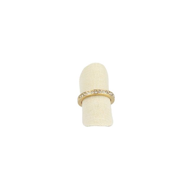 Linen-covered ring display, beige EL-1-BE