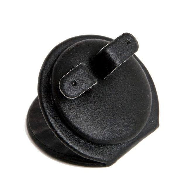 Leatherette earring display, black DP-6-N