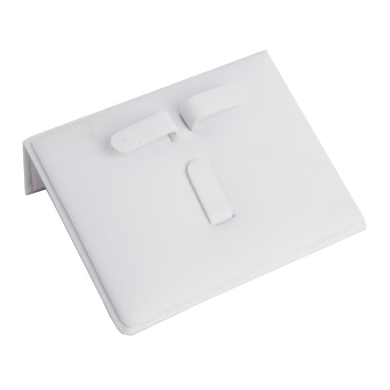 Expositor blanco de polipiel para conjunto de joyería, bisutería y joyas DP-7-B