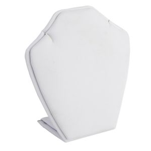 Espositore in similpelle per ciondolo, bianco DP-8-B