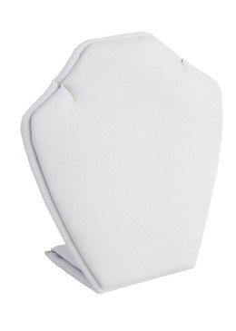Expositor blanco de polipiel para colgante de joyería, bisutería y joyas DP-8-B