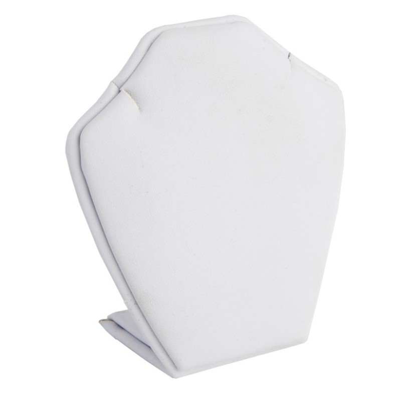 Expositor blanco de polipiel para colgante de joyería, bisutería y joyas DP-8-B