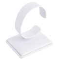 Leatherette watch display, white DP-10-B