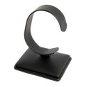 Leatherette watch display, black DP-10-N