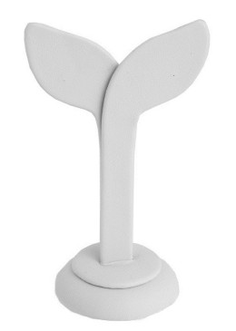 Expositor blanco de polipiel para pendientes de joyería, bisutería y joyas DP-11-B