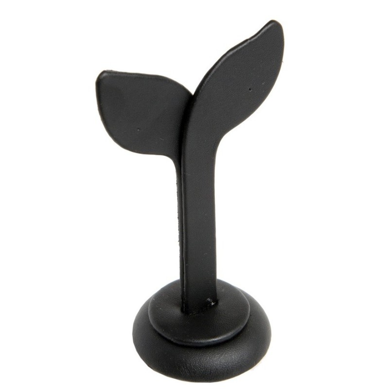 Expositor negro de polipiel para pendientes de joyería, bisutería y joyas DP-11-N