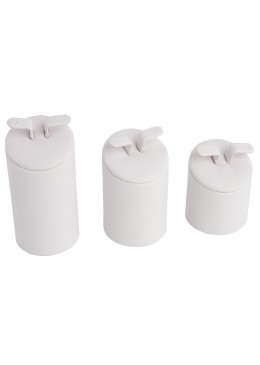 Expositores blanco de polipiel para pendientes de joyería, bisutería y joyas DP-12-B