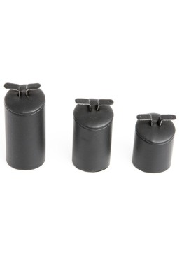 Expositores negro de polipiel para pendientes de joyería, bisutería y joyas DP-12-N