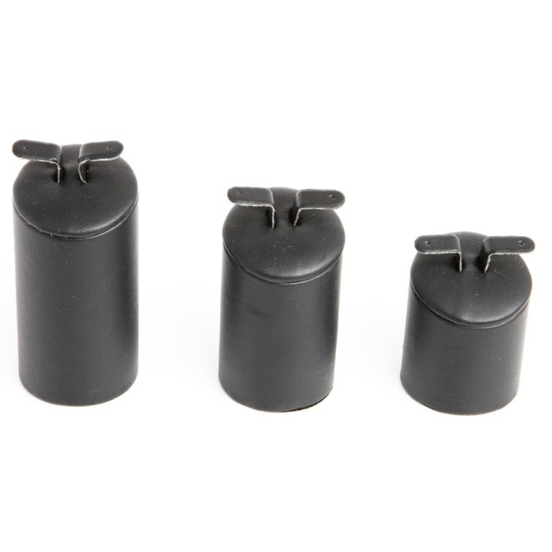 Expositores negro de polipiel para pendientes de joyería, bisutería y joyas DP-12-N