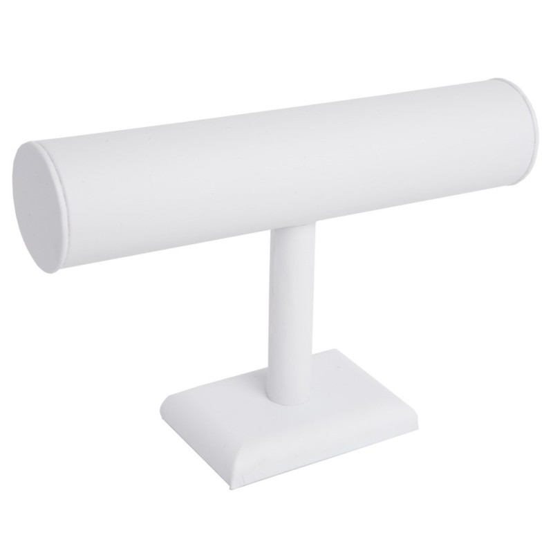 Expositores blanco de polipiel para pulseras de joyería, bisutería y joyas DP-13-B