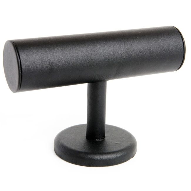 Leatherette bracelet displays, black DP-13-N