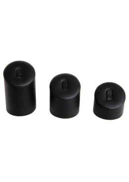 Expositores negro de polipiel para anillos de joyería, bisutería y joyas DP-15-N