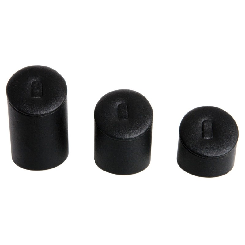 Expositores negro de polipiel para anillos de joyería, bisutería y joyas DP-15-N