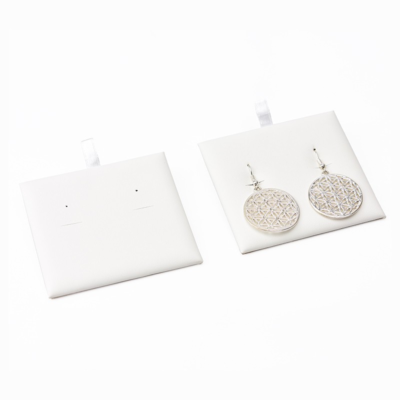 Taco para pendientes de joyería, bisutería color blanco para bandeja grande