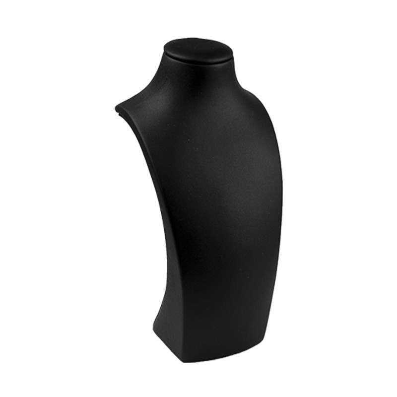 Expositor negro de polipiel para collar de joyería, bisutería y joyas DP-S-N