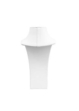 Expositor blanco de polipiel para collar de joyería, bisutería y joyas DP-L-B