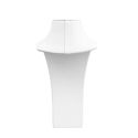 Leatherette necklace display, white DP-L-B