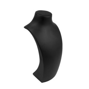 Leatherette necklace display, black DP-L-N